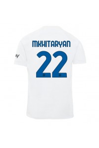 Inter Milan Henrikh Mkhitaryan #22 Jalkapallovaatteet Vieraspaita 2023-24 Lyhythihainen